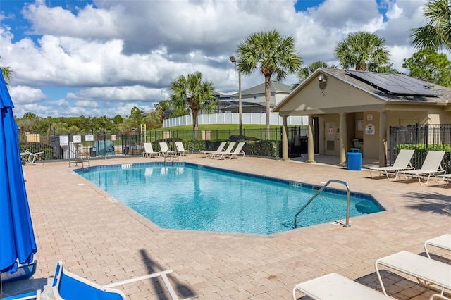 view of pool with a patio area