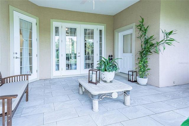 view of patio with french doors