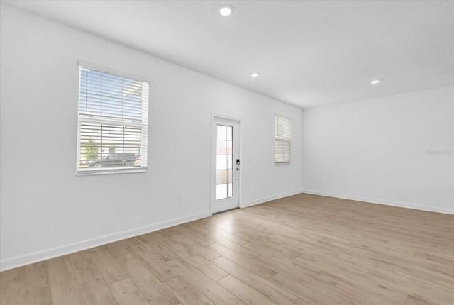 empty room featuring light hardwood / wood-style flooring