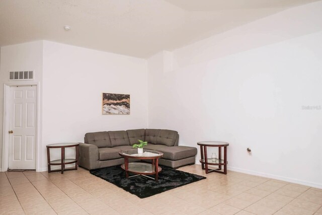 view of tiled living room