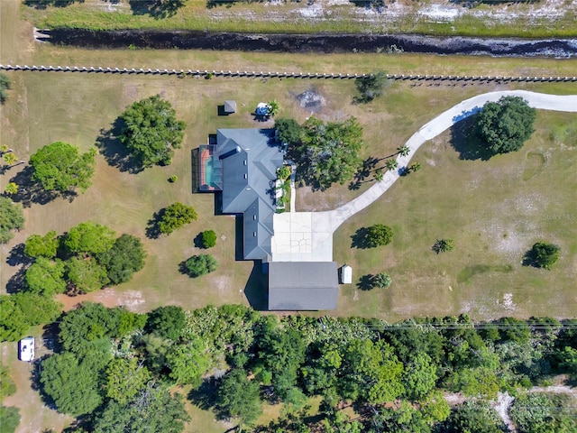 aerial view featuring a rural view