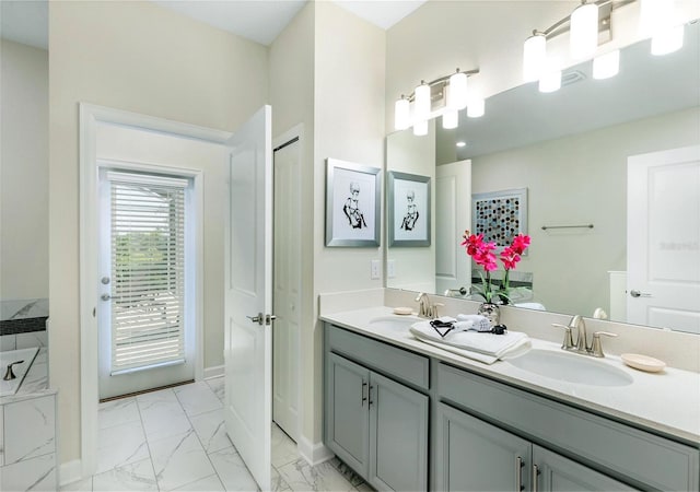 bathroom featuring vanity