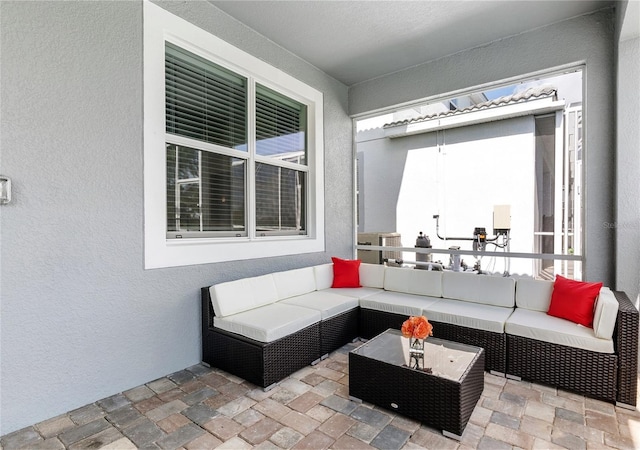 view of patio / terrace featuring an outdoor hangout area