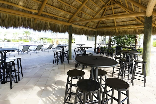 view of patio / terrace with a gazebo