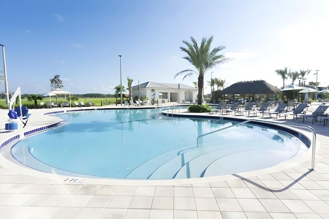 view of pool with a patio