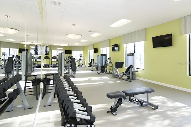 view of workout area