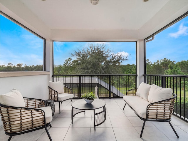 view of sunroom