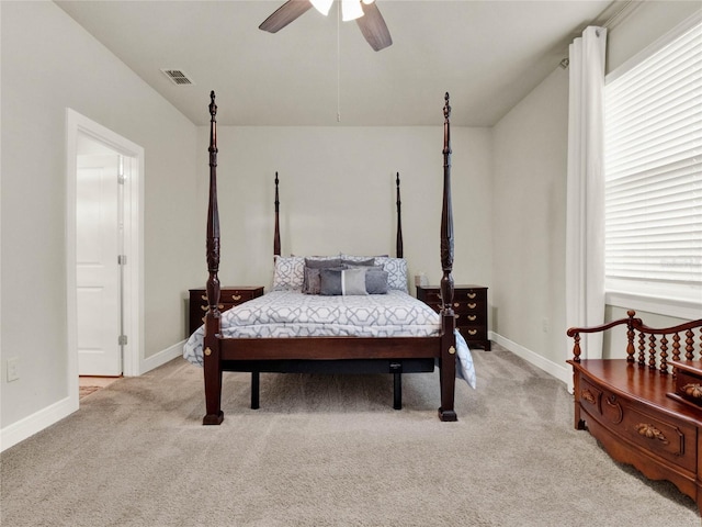3286 Hanging Tide St, Winter Garden, FL 34787 - bedroom featuring light colored carpet, baseboards, and a ceiling fan