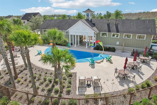 view of pool featuring a patio area