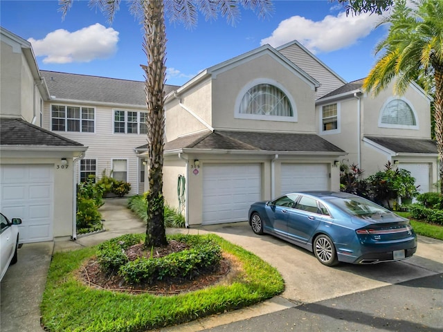 view of front facade with a garage