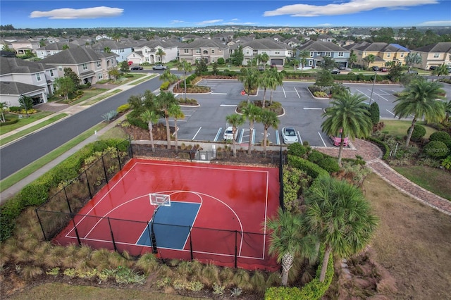 987 Nathan Ridge Rd, Clermont, FL 34715 - view of sport court featuring a residential view, fence, and community basketball court