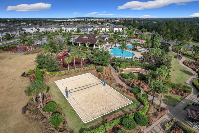 987 Nathan Ridge Rd, Clermont, FL 34715 - aerial perspective of suburban area featuring a pool area