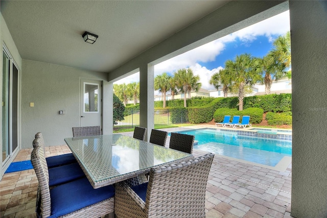 view of pool with a patio area