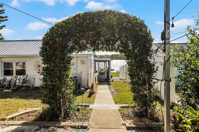 view of front of property with central AC unit