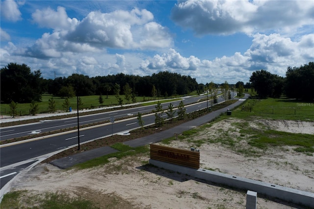 view of road featuring a rural view