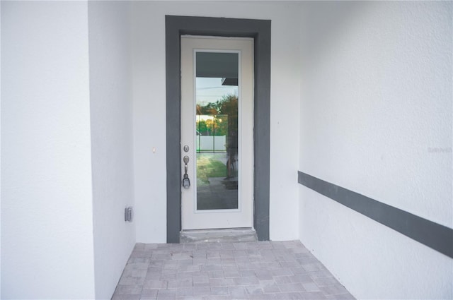 view of doorway to property