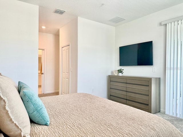 bedroom with carpet floors