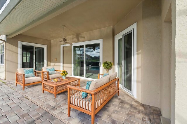 2626 Raccoon Run Ln, Orlando, FL 32837 - view of patio / terrace with ceiling fan