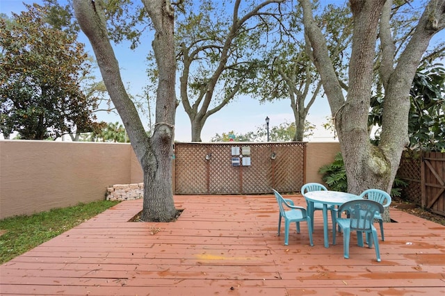 view of wooden terrace