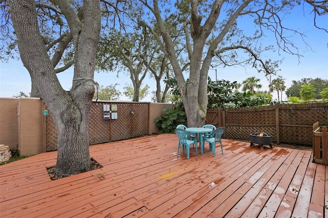 view of wooden terrace