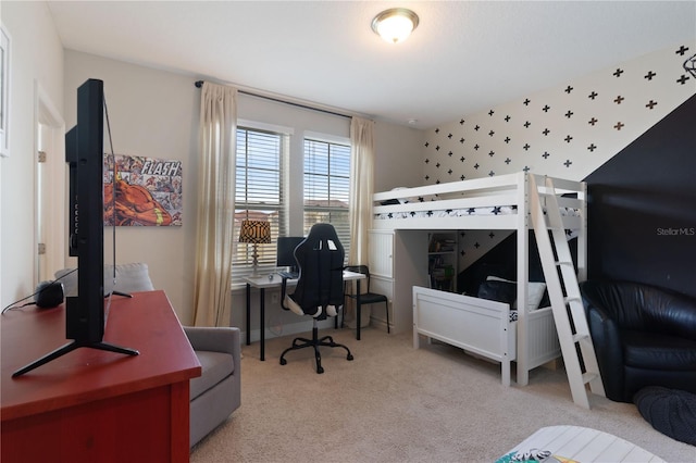 bedroom featuring carpet floors