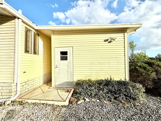 view of doorway to property