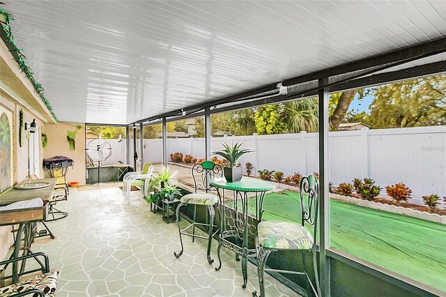 view of sunroom