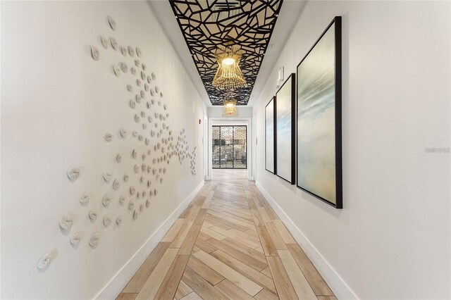 1490 Olympic Club Blvd, Champions Gate, FL 33896 - hall with baseboards and light wood finished floors
