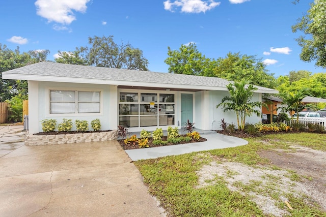 view of ranch-style home