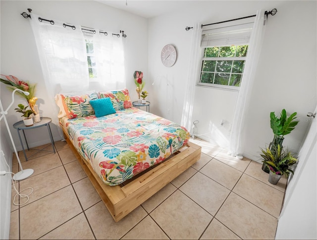 view of tiled bedroom