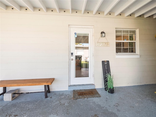 view of doorway to property