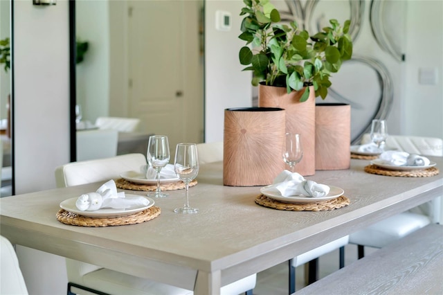 view of dining area