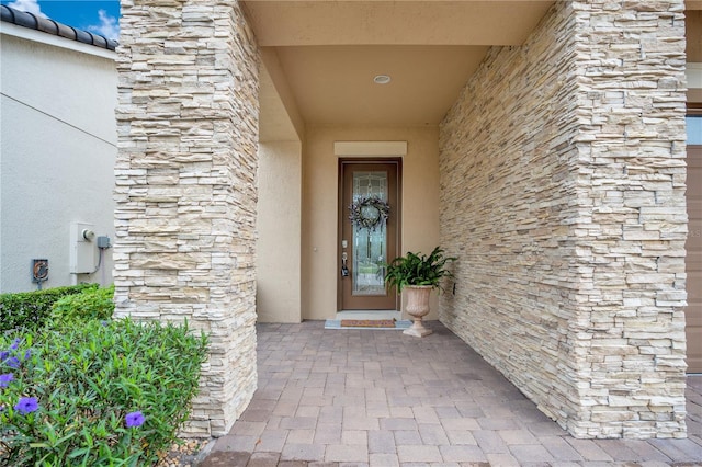 view of doorway to property