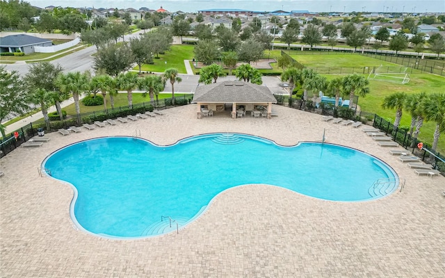 view of pool with a patio area