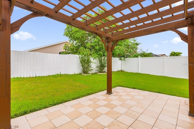 view of patio / terrace featuring a pergola