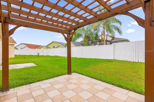 view of patio / terrace with a pergola