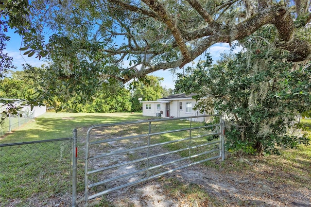 exterior space with a front lawn