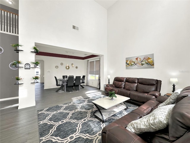 living room featuring hardwood / wood-style flooring