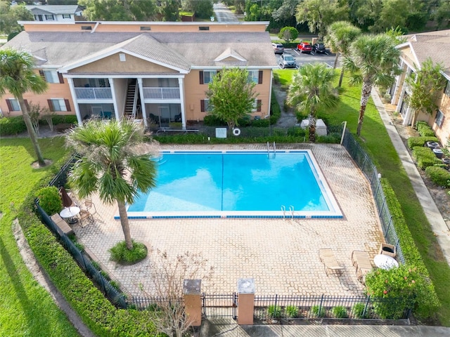 view of pool featuring a patio area