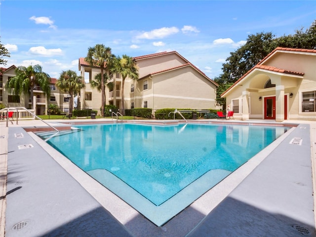 view of pool with a patio