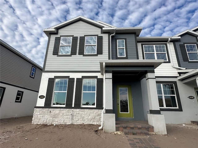 view of front of house with stucco siding