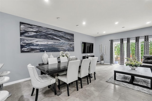 view of dining area