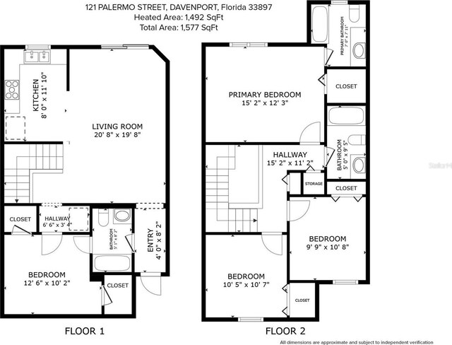 121 Palermo St, Davenport, FL 33897 - room layout
