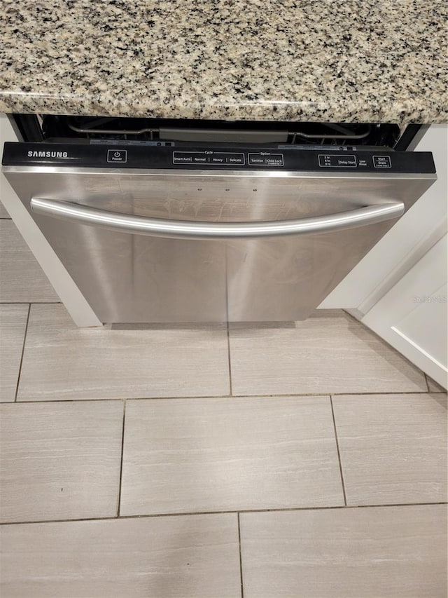 interior details featuring stainless steel dishwasher