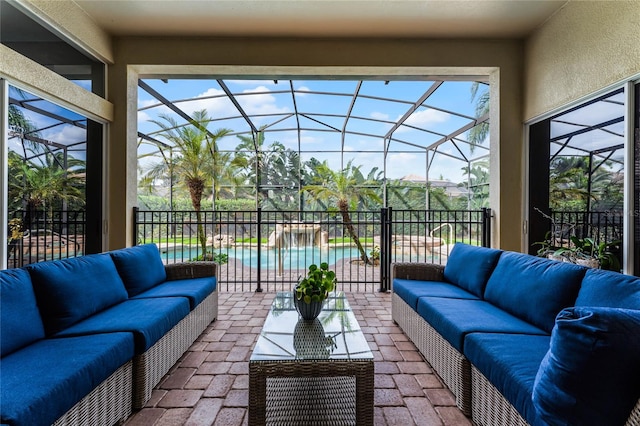 view of sunroom