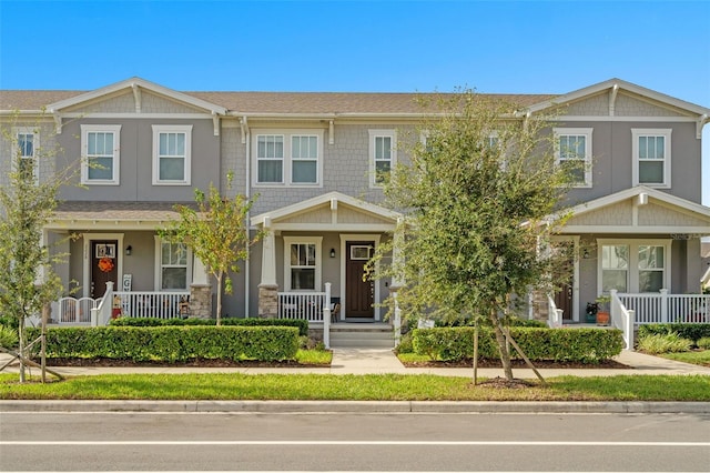 view of front of home with covered porch