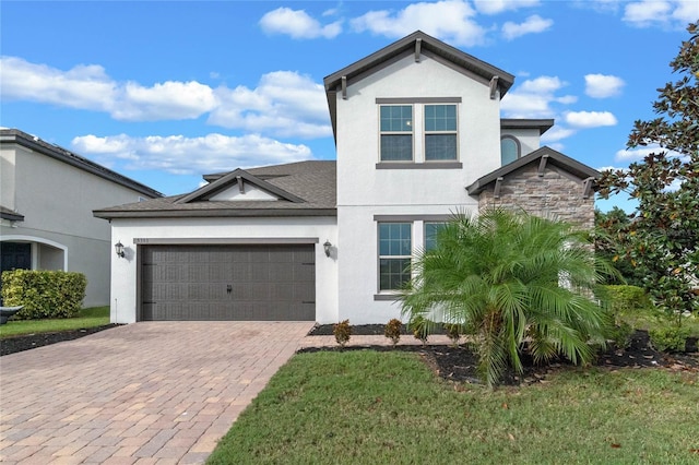 view of front of home featuring a garage