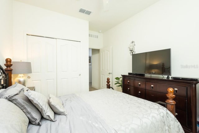 bedroom featuring a closet