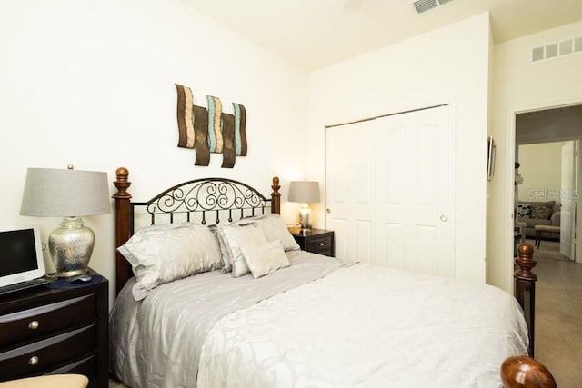 bedroom with a closet