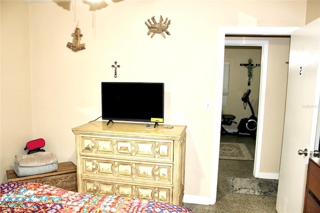 view of carpeted bedroom